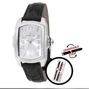 Invicta Women's Lupah Quartz Watch Silver Interchangeable Leather Strap 48949